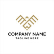 © YUSI EKA - creative MM logo Eagle Line art letter, design inspiration, vector