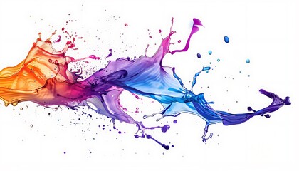 vibrant splash with transparent background