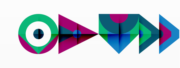 Aufkleber - a colorful logo with arrows pointing in different directions High quality