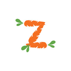 Wall Mural - Letter Z Carrot logo icon vector template