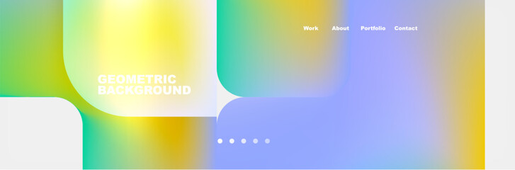 Poster - a colorful gradient background with a yellow , blue and green gradient . High quality
