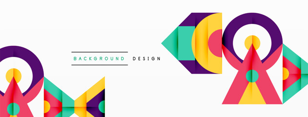 Aufkleber - a colorful logo with a purple circle and a yellow circle on a white background . High quality