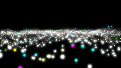 Aufkleber - Coloring  shining particle illumination 3d render loop