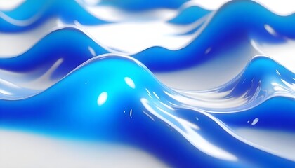 Wall Mural - blue 3d liquid background