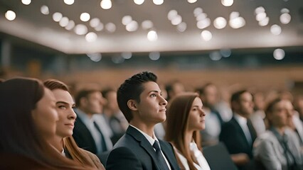 Poster - Group of People Sitting in a Lecture Hall Generative AI