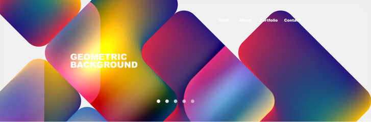 Poster - a geometric background with colorful squares on a white background . High quality