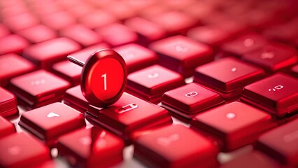 Poster - close up of a red computer keyboard generative ai