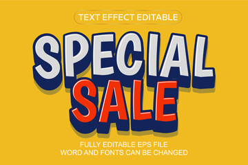 Sticker - 3D TEXT EFFECT SPECIAL SALE VECTOR EDITABLE