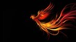 © Moonroad - The image shows a fiery red and yellow phoenix rising from the ashes with a black background.