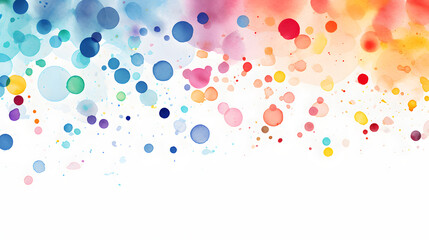 Poster - Digital retro watercolor dots abstract graphic poster background