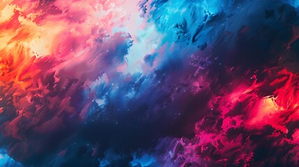 Abstract background depicting a vibrant explosion of cosmic colors and nebula. Galaxy texture with stars and beautiful nebula in the background, in the style of dark pink and dark gray