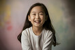 Portrait of a little Asian girl smiling, pure, innocent