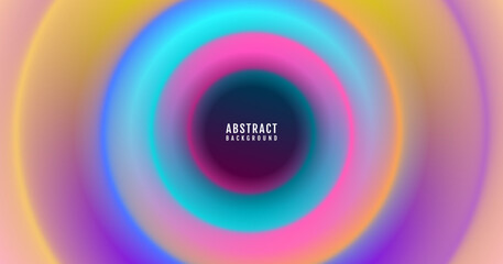 Poster - 3D colorful abstract background overlap layer on bright space with blurred colors shape effect decoration. Modern graphic design element circles style concept for web, flyer, card, or brochure cover