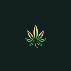 Wall Mural - a grow shop with vector graphics, featuring elements like cannabis, weed, and hemp for a distinctive identity