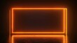 A blank pannel with neon orange edges