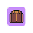 Line icon of gavel with paper. Court, auction, trial. Judgment concept. Can be used for topics like legislation, law, judicial system