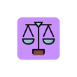 Line icon of scales. Justice symbol, balance, harmony. Courthouse concept. Can be used for topics like judicial system, measurement, psychology