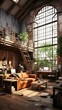 cozy home office interior design