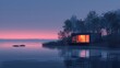 Minimalist Lakeside Cabin