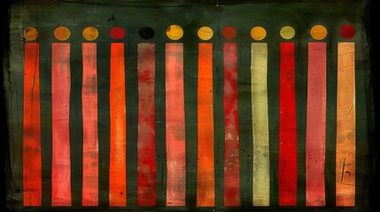 Fototapete - Design an abstract composition inspired by the nostalgia and nostalgia of a vintage carnival, with retro colors and stylized motifs