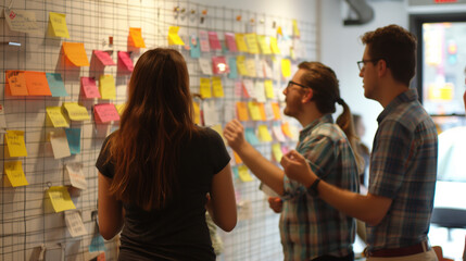 Poster - Encourage team members to contribute to the wall by adding relevant keywords or insights.