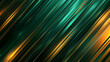 sharp diagonal lines of emerald green and deep amber, ideal for an elegant abstract background