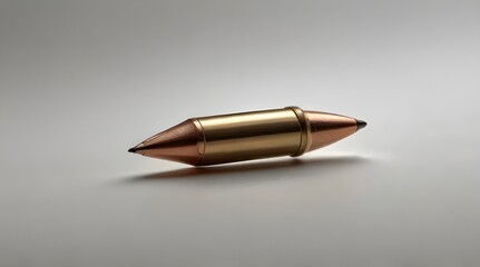 Gun bullets, ammo weapon. 3d realistic vector illustration, isolated on white background.generative.ai