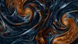 soft swirling patterns of midnight blue and deep amber, ideal for an elegant abstract background