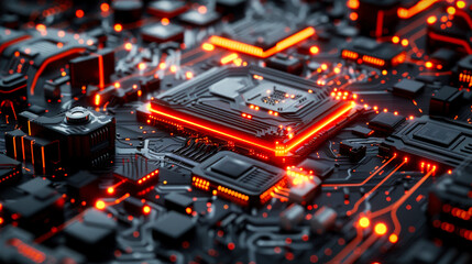 Poster - A generic abstract high tech computer hardware closeup