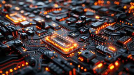 Poster - A generic abstract high tech computer hardware closeup