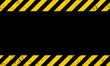 Copy of yellow and black diagonal stripes background for warning, caution signs with black grunge - 1