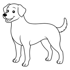 Wall Mural - Dog Coloring Book Vector Art illustration (91)