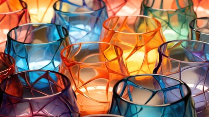 Sticker - Vibrant Glassware Arrangement