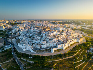 Wall Mural - aerial view of Ostuni, Puglia, Italy