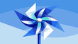 © Justlight - A paper windmill in shades of blue and white spinning gently as a symbol of the nations progress and growth.. Vector illustration