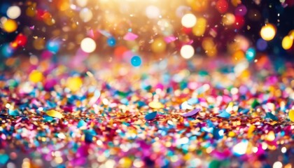 Poster - 'Glitzerndes Lichtexplosion confetti magic light gold star wave christmas vacation banner glow particle sparking bokeh luxury background effect tight party shine dust sparkle bright decoration co'