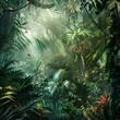 © tantawat - Lush and Verdant Tropical Jungle Teeming with Exotic Life Forms