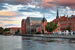 Bydgoszcz city panorama at sunset, Poland.