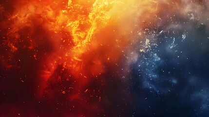 Wall Mural - abstract gamer background look war effect, vibrant color, blue; black and orange. gamer background