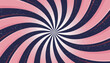 Swirling radial psychedelic background. Groovy vortex spiral twirl. Twirl sunburst pattern.