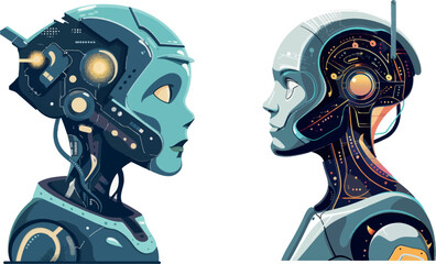 Fototapete - AI, Artificial Intelligence
