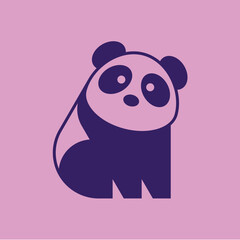 Poster - Panda logo. Icon design. Template elements	