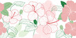 Hibiscus drawing flower line  art botanical graphic 
wallpaper background 