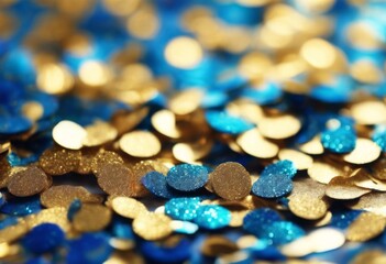 'confetti Colorful golden magic blue Blurred glitter background gold glistering holiday celebration party festive sparkle shimmer glamourous fun vibrant energetic bright ref'