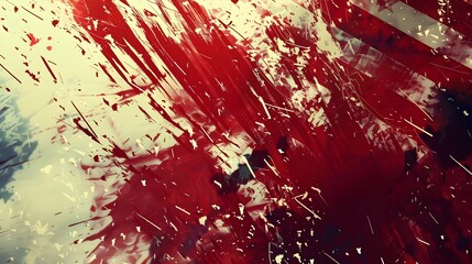 Wall Mural - Abstract red and white paint splash background 