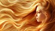 © Nikolay - A portrait of a beautiful woman with long wavy blonde hair.