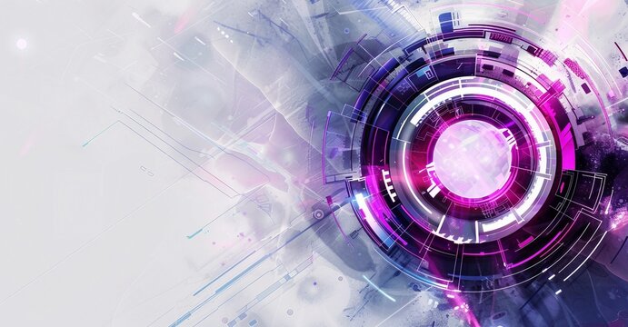 abstract colorful futuristic background. circles