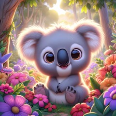 Wall Mural - Cartoon Koala