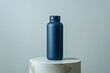 A matte navy blue stainless steel sport tumbler water bottle radiates calmness