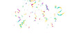 Colorful confetti background falling. Vector illustration for carnival party.